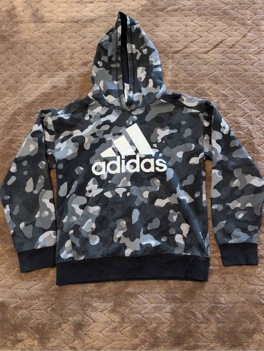 Adidas Boys' Medium Regular Fit Camouflage Hoodie Sweatshirt